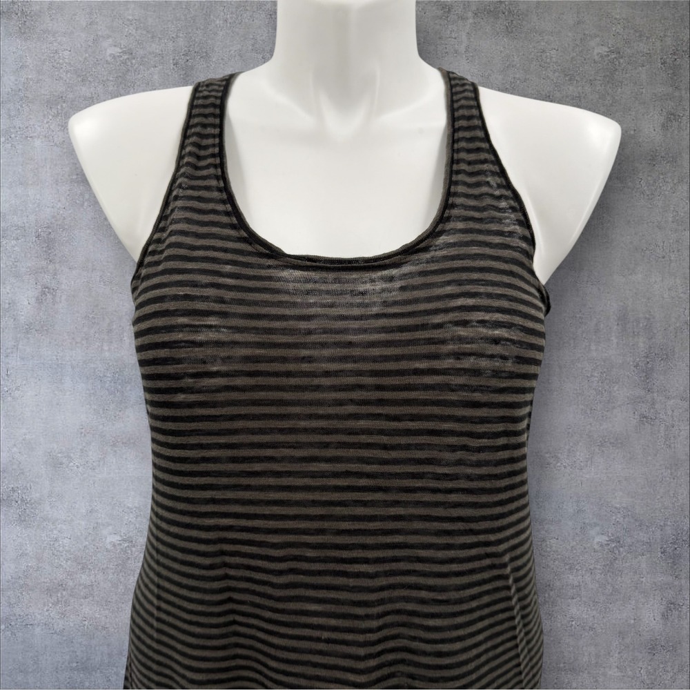 Eileen Fisher Linen Tank Dress Striped Casual Sleeveless Dress M - Picture 3 of 9